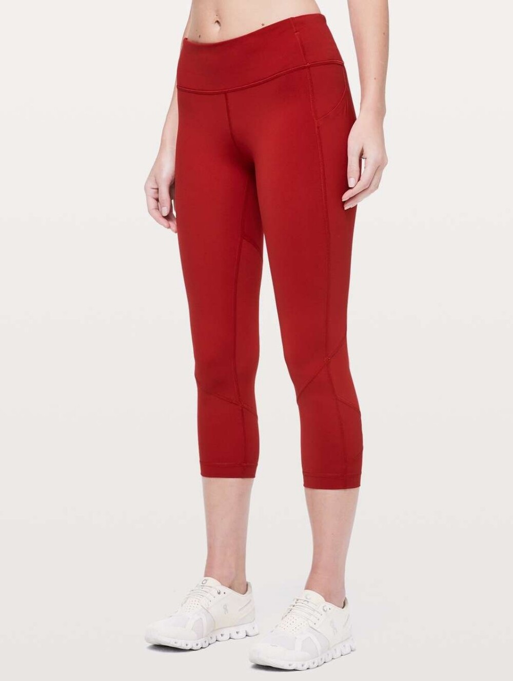 Lululemon Pace Rival 22" Crop Leggings Size 4 Dark Red